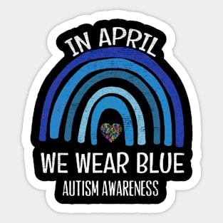 April blue autism Sticker